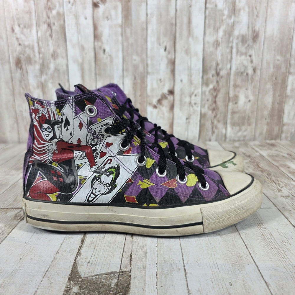Converse Chuck Taylor All Star DC Comics Harley Quinn Joker High Top Shoes 7 5